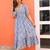 Blue cotton tier dress