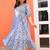 Blue cotton tier dress