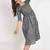 Cotton Midi Blue A line Dress with Schiffli pockets