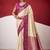 beige soft silk blend with rich woven borders sarees