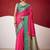 rani pink soft silk blend with rich woven borders sarees