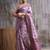 lavender modal cotton blend casual wear saree