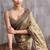 beige modal cotton blend casual wear saree