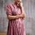 baby pink modal cotton blend casual wear saree
