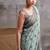 powder blue modal cotton blend casual wear saree