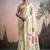 off white linen festival wear saree