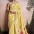 yellow linen festival wear saree