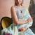 sky blue linen festival wear saree