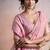 baby pink linen festival wear saree