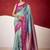 steel blue soft silk blend with rich woven borders sarees