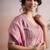 baby pink linen festival wear saree