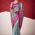 steel blue soft silk blend with rich woven borders sarees