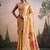 orange linen festival wear saree
