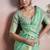 turquoise linen festival wear saree