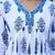 Jaipur sanganeri leaf print blue A-line dress