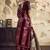 Maroon satin dual tone handloom weaving  festival wear saree