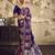 Purple satin dual tone handloom weaving  festival wear saree