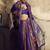 Purple satin dual tone handloom weaving  festival wear saree