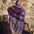 Purple satin dual tone handloom weaving  festival wear saree