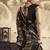 Black satin dual tone handloom weaving  festival wear saree