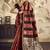 Brown satin dual tone handloom weaving  festival wear saree