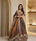 Silk Heavy Embroidered Work Lehenga Choli and Dupatta Ready To Wear 