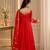 Red Georgette Fully Flared Embroidery Sequin work  3pc Suit 