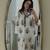 White Cotton Prosean Printed Kurta Palazzo and Dupatta 3pc set