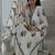 White Cotton Prosean Printed Kurta Palazzo and Dupatta 3pc set