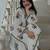 White Cotton Prosean Printed Kurta Palazzo and Dupatta 3pc set