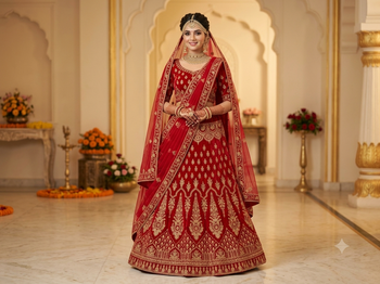 desiger maroon lehenga  1