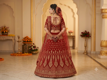 desiger maroon lehenga  3