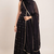 Black georgette embroidered sequins work ethnic kurta set with dupatta
