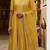 Mustard silk cotton plain zari woven ethnic kurta set with dupatta