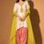 Ivory silk blend embroidered hand embroidery ethnic kurta set with dupatta