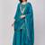 Blue  rayon embroidered hand embroidery ethnic kurta set with dupatta