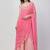 Dark pink georgette embroidered mirror work ethnic kurta set with dupatta
