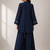 Navy blue georgette plain lace work fancy ethnic kurta palazzo set