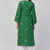 Green cotton silk embroidered thread work fancy ethnic kurta palazzo set