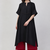 Black cotton plain fancy ethnic kurta palazzo set
