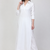 Off white cotton plain fancy ethnic kurta palazzo set