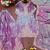Lavender embroidered kurta set with scalloped dupatta