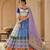 Purple Silk Navratri Lehnega Choli With Dupatta