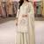 Cream silk blend embroidered palazzo set