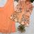 Peach georgette embroidered palazzo set