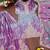 Purple silk blend embroidered sharara set
