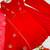 Red georgette embroidered flared gown set