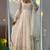 White georgette embroidered flared gown set