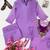 Purple silk blend embroidered palazzo set