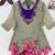 Grey silk blend embroidered palazzo set
